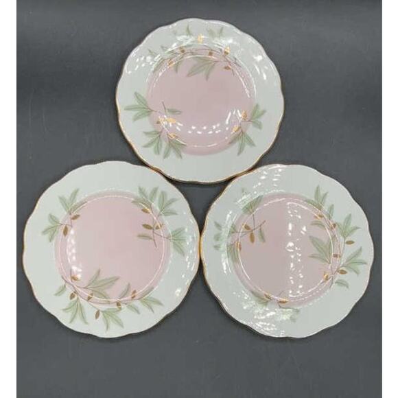 Royal Albert Braemar Bone China 6.25" Dessert Plates Set of 6 Pink Gold Fluted - Picture 9 of 13
